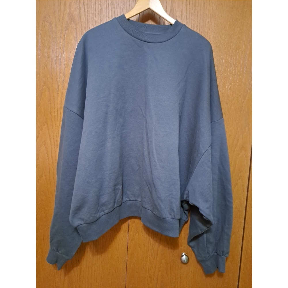 Asos Design Mens Oversized Heavyweight Crewneck Fleece Lined Brown Sweatshirt XL